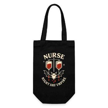 Nurse Night Vampire - Gift Bag for Bottles - black - Front