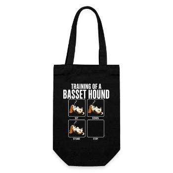 Humour sur l’entraînement des races de chiens Basset Hound - Sac à bouteille - noir - Devant