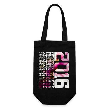 LIMITED EDITION 2016 - 10 YEARS - 10TH BIRTHDAY - Gift Bag for Bottles - black - Front