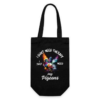 Pigeon Therapy Art - Gift Bag for Bottles - black - Front