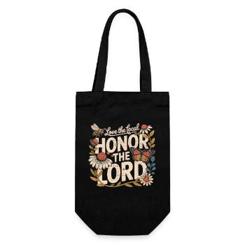 Amour local – Gloire au Seigneur - Sac à bouteille - noir - Devant