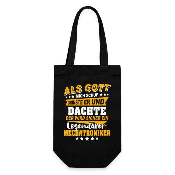 Mechatroniker Sprüche - Geschenkbeutel für Flaschen - Schwarz - Vorne