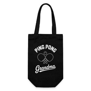 Table tennis table tennis player grandma gift - Gift Bag for Bottles - black - Front