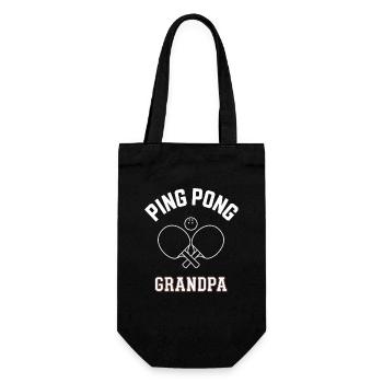 Tennis de table, joueur de tennis de table, grand-père, cadeau - Sac à bouteille - noir - Devant
