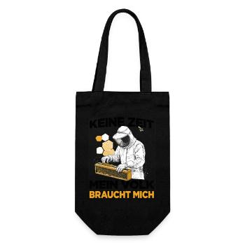 Bienen Fan Imkerhut Imkeranzug Imker - Geschenkbeutel für Flaschen - Schwarz - Vorne