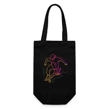 Skateboarder Retro - Gift Bag for Bottles - black - Front