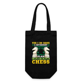 Chess Chess Player Chessboard - Gift Bag for Bottles - black - Front
