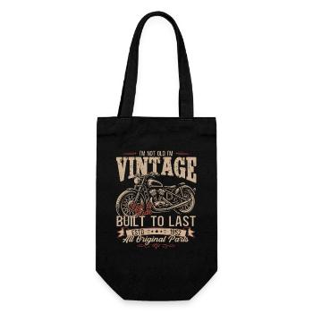 74th Birthday Gift Motorcyclist Biker 1952 - Gift Bag for Bottles - black - Front