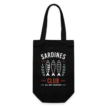 Sardines Club All Day Everyday - Gift Bag for Bottles - black - Front