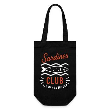 Sardines Club Every Day - Gift Bag for Bottles - black - Front