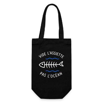 Videz l'assiette, pas l'océan - Sac à bouteille - noir - Devant