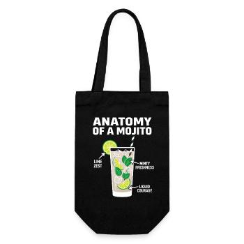 Hen Party Team Mojito Cocktail Bartender - Gift Bag for Bottles - black - Front