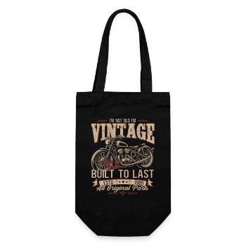46th Birthday Gift Motorcyclist Biker 1980 - Gift Bag for Bottles - black - Front