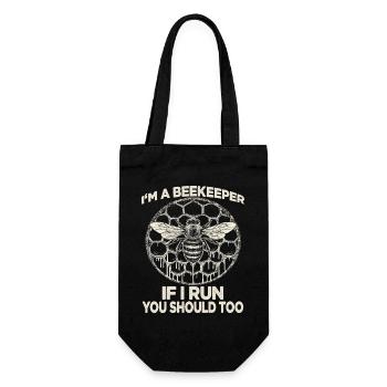 Beekeeping Supplies Beekeeper Accessories Beekeeping Bees Fan - Gift Bag for Bottles - black - Front