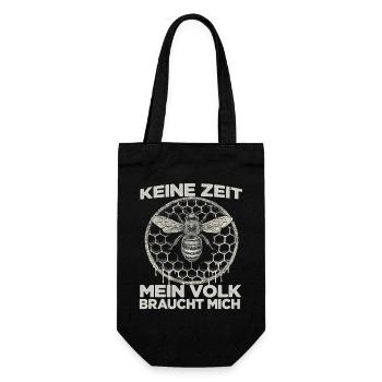 Imkerhut Imkeranzug Biene Fan Bienenzüchter - Geschenkbeutel für Flaschen - Schwarz - Vorne