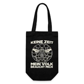 Imkerhut Imkeranzug Biene Fan Bienenzüchter - Geschenkbeutel für Flaschen - Schwarz - Vorne