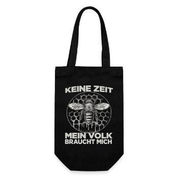 Biene Fan Imker Zubehör Bienenzüchter Imker - Geschenkbeutel für Flaschen - Schwarz - Vorne