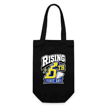 5th Grade First Day Rising 5th Fifth Grader Gift - Gift Bag for Bottles - black - Front