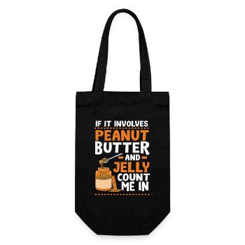 Peanut butter - Gift Bag for Bottles - black - Front