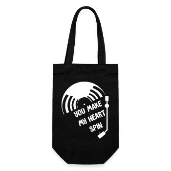 Vinyl - Gift Bag for Bottles - black - Front