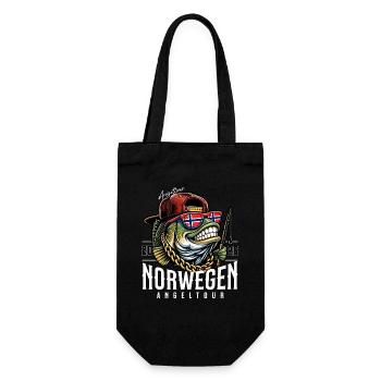 Norwegen Angeltour 2026 - Geschenkbeutel für Flaschen - Schwarz - Vorne