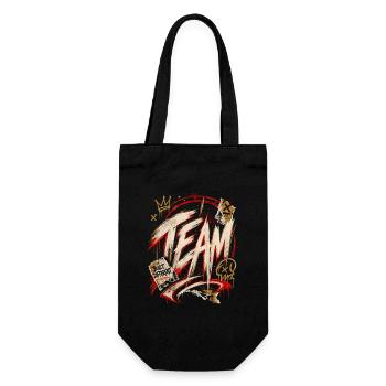 Team - Gift Bag for Bottles - black - Front