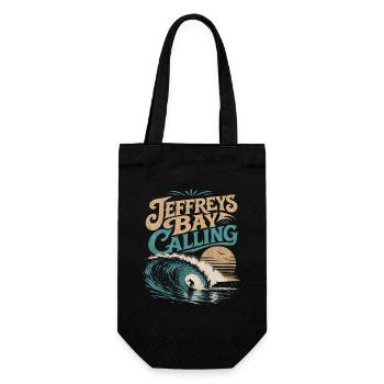 Jeffreys Bay Surfing - Gift Bag for Bottles - black - Front