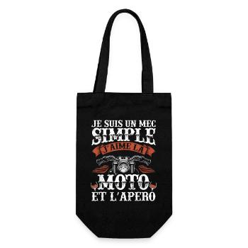 Moto et Apéro – J'aime La Vie Biker - Sac à bouteille - noir - Devant
