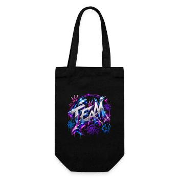 Team - Gift Bag for Bottles - black - Front