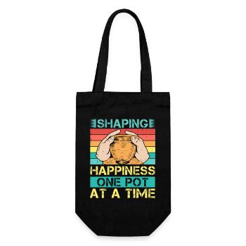 Cadeaux pour les potiers façonnant la poterie Happiness - Sac à bouteille - noir - Devant