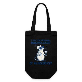 Main breadwinner of the household mouse - Gift Bag for Bottles - black - Front