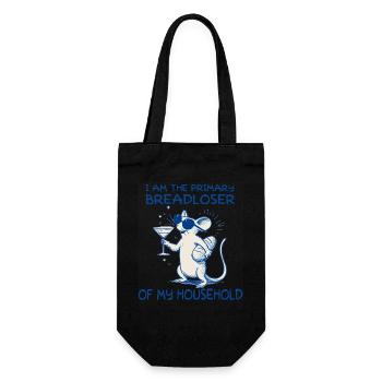 Family Main Bread Loser Cartoon - Gift Bag for Bottles - black - Front