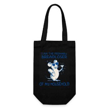 I'm the main breadwinner of my household - Gift Bag for Bottles - black - Front