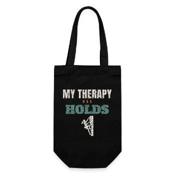 My Therapy Has Holds - Gift Bag for Bottles - black - Front
