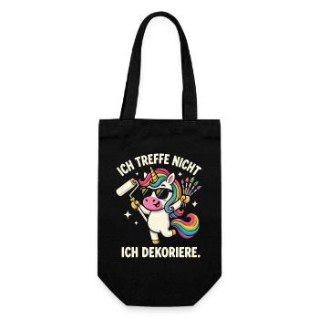 Ich treffe Nicht Ich dekoriere - Geschenkbeutel für Flaschen - Schwarz - Vorne