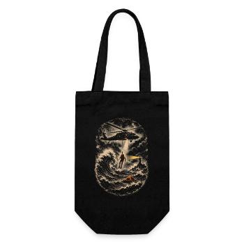 Coast Guard Lifeguard - Gift Bag for Bottles - black - Front