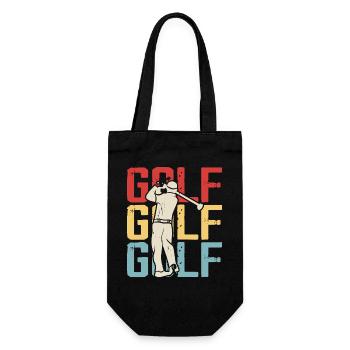 Retro Golf – départ passionné - Sac à bouteille - noir - Devant