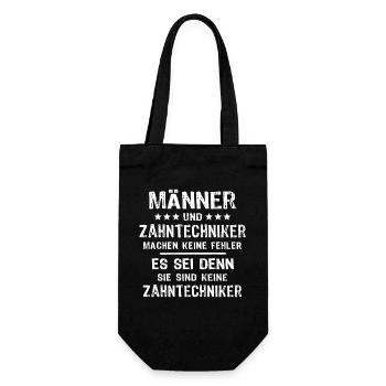 Zahntechniker - Geschenkbeutel für Flaschen - Schwarz - Vorne
