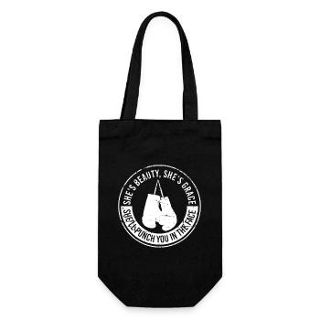 Elle est belle, elle est courageuse en boxe - Sac à bouteille - noir - Devant