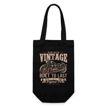 42. Geburtstag Geschenk Motorradfahrer Biker 1984 - Geschenkbeutel für Flaschen - Schwarz - Vorne