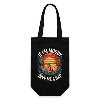 Si je suis lunatique, donne-moi une sieste, drôle de capybara - Sac à bouteille - noir - Devant
