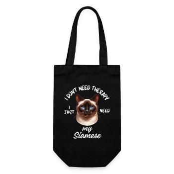Siamkatzentherapie - Geschenkbeutel für Flaschen - Schwarz - Vorne