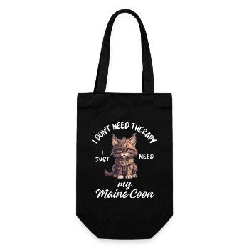 Süßer Maine Coon - Geschenkbeutel für Flaschen - Schwarz - Vorne