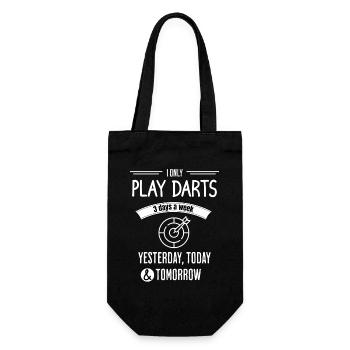 Funny Darts Quote - Gift Bag for Bottles - black - Front
