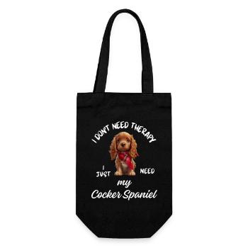 Thérapie avec le cocker spaniel - Sac à bouteille - noir - Devant