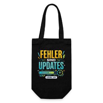 Fehler Werden Updates Level Up - Geschenkbeutel für Flaschen - Schwarz - Vorne