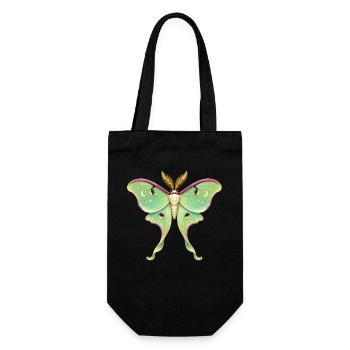 Luna Moth Illustration Céleste Actias luna - Sac à bouteille - noir - Devant