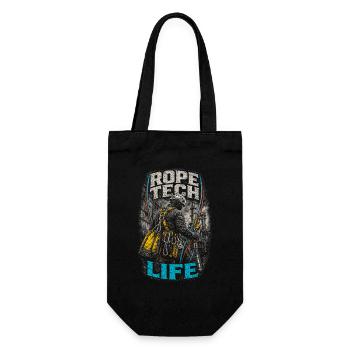 Industrial Climber Height Worker Rope Tech Life - Gift Bag for Bottles - black - Front