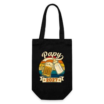Futur Papy 2027 Annonce Grossesse Rétro - Sac à bouteille - noir - Devant