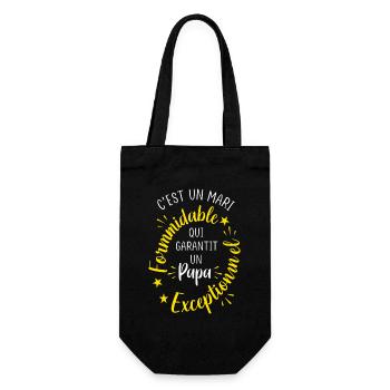 Mari Formidable Papa Exceptionnel Cadeau - Sac à bouteille - noir - Devant